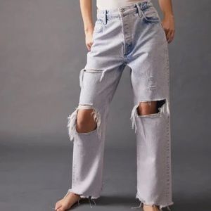 Free People Tapered Baggy Boyfriend Jeans
